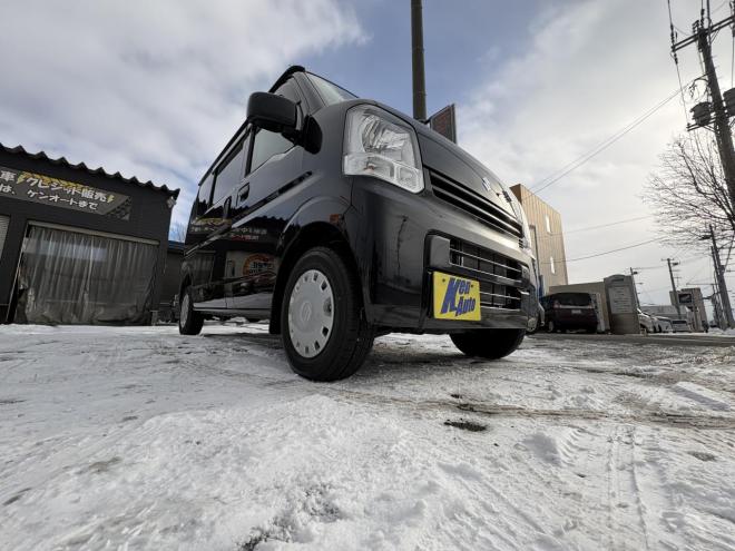 エブリィEVERY VAN 4WD JION TURBO一家に一台軽パコ　TURBO 寒冷地仕様　2検付　リアヒーター　Bluetoothフルセグナビ　キーレス　リビルトエンジン交換済　エンジンオイル交換　オイルエレメント交換　atf交換　スタットレス付 4WD 660 ５Dr