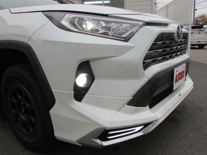 RAV-42.5 ハイブリッド G E-Four 4WD　ヒッチメンバー/パワーバックドア/アップサス/モデリスタエアロ/サンルーフ/ビルトインETC/シートヒーター/ステアリングヒーター/フルセグTV/バックカメラ/サイドカメラ/ 2500