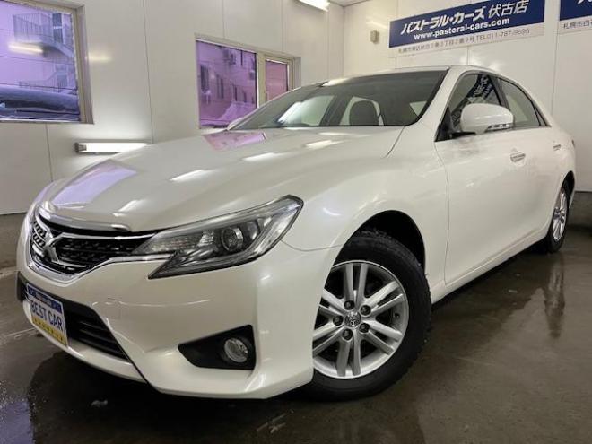 マークX２５０Ｇ　Ｆｏｕｒ　本州仕入　禁煙車　純正１６インチＡＷ　スタッドレスタイヤ付　イクリプスナビ　地デジ　バックカメラ　純正ＨＩＤヘッドライト　エコ＆スノー＆スポーツモード　横滑り防止装置　ＰＵＳＨスタート　スマートキー 4WD 2500 4Dr