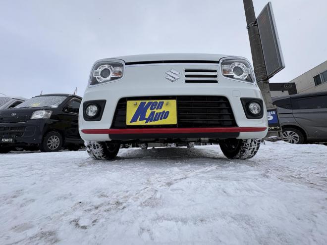 アルトALTO TURBO RS 4WD本州仕入　寒冷地仕様　ブレーキアシスト　TURBO 5AG 純正ワンセグナビ　シートヒーター　HIDヘッド　PUSHスタート　スマートキースペアー有　１５インチアルミ　エンジンオイル交換　スタットレス付　スポーツマフラー付　ETC 4WD 660 ５Dr