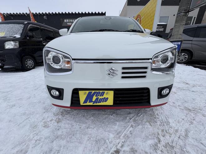 アルトALTO TURBO RS 4WD本州仕入　寒冷地仕様　ブレーキアシスト　TURBO 5AG 純正ワンセグナビ　シートヒーター　HIDヘッド　PUSHスタート　スマートキースペアー有　１５インチアルミ　エンジンオイル交換　スタットレス付　スポーツマフラー付　ETC 4WD 660 ５Dr