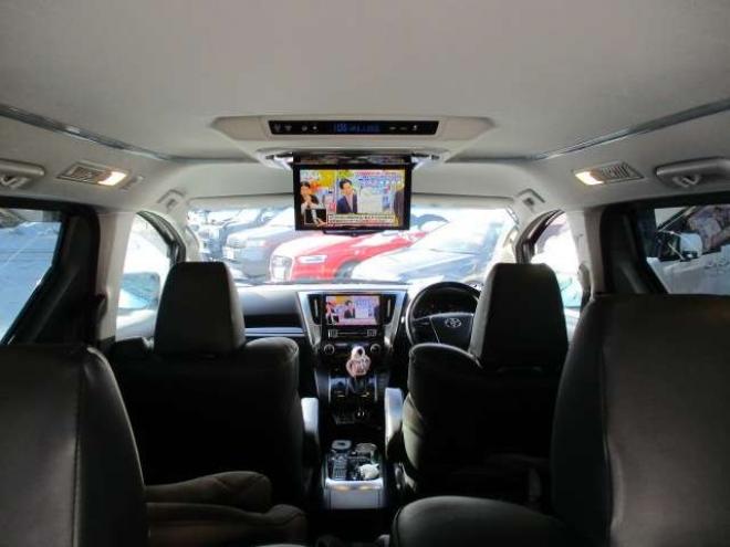 アルファード3.5 SA 4WD　TRDエアロ クリスタルアイLEDテール ダウンサス レザー調シートカバー アルパインナビ フリップダウン スピーカー  デジタルインナーミラー シュタイナー20インチ シーケンシャルウィンカー 3500