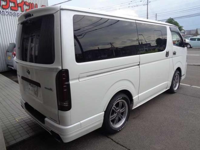ハイエースバン3.0 スーパーGL ダークプライム ロングボディ ディーゼルターボ 4WD　ワンオーナー　令和6年タイミングベルト交換済　社外ナビ　スマートキー　バックカメラ　フロント・サイドカメラ　バッドラッカー17インチアルミホイール　バッドフェイスボンネット 3000