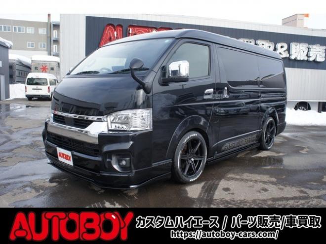 ハイエース2.7 GL ロング ファインテックツアラー 4WD　415COBRA　ファントムヘッドライトシステム&フェイスリフトキット&F/S/R/ルーフスポ/ボンネット/プレステージテールランプ&バッドラッカーHP-6プレミアムフォージッド18インチAW　TOYO　H30　225/50R18 2700