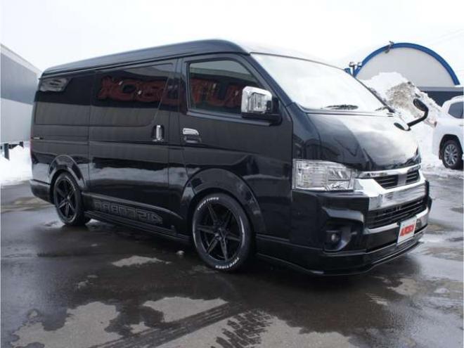 ハイエース2.7 GL ロング ファインテックツアラー 4WD　415COBRA　ファントムヘッドライトシステム&フェイスリフトキット&F/S/R/ルーフスポ/ボンネット/プレステージテールランプ&バッドラッカーHP-6プレミアムフォージッド18インチAW　TOYO　H30　225/50R18 2700