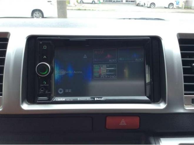 ハイエースバン3.0 スーパーGL ロング ディーゼルターボ 4WD　リアヒーター&クーラー　キーレス　ETC　電動格納ミラー　デュアルエアコン　ベッドキッド　フロントフォグランプ　clarionSDナビ(NXL13)　AUX　Bluetooth　USB　16インチAW 3000