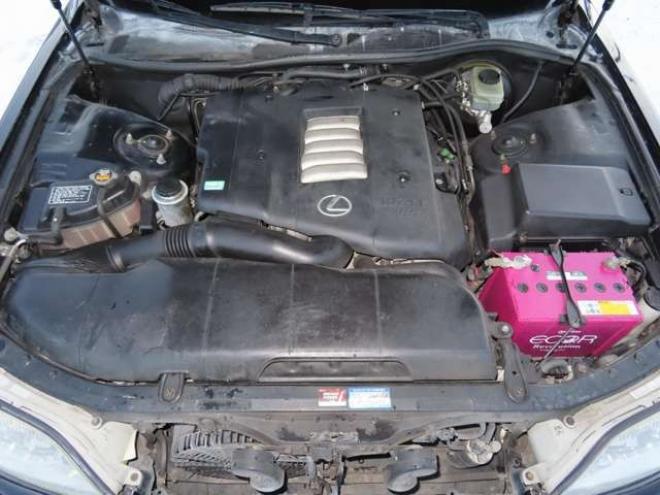 レクサスLS 400　サンルーフ・レザーシート・ウッドコンビ・純正ホイール・VRX3スタッドレス・ETC 2WD 4000