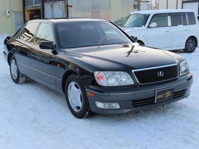 レクサスLS 400　サンルーフ・レザーシート・ウッドコンビ・純正ホイール・VRX3スタッドレス・ETC 2WD 4000