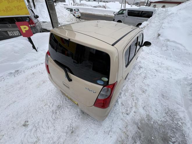 アルトALTO 4WD F 禁煙車　管理車両　寒冷地　４速オートマキーレス　アルミホイル　新品スタットレスタイヤ　DVDデスプレイオーディオ　キーレス　2検　エンジンオイル交換・オイルエレメント交換　エンスタ 4WD 660 5Dr