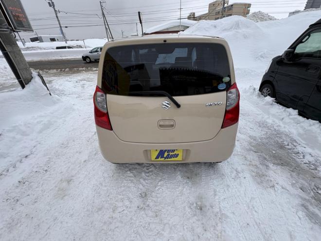 アルトALTO 4WD F 禁煙車　管理車両　寒冷地　４速オートマキーレス　アルミホイル　新品スタットレスタイヤ　DVDデスプレイオーディオ　キーレス　2検　エンジンオイル交換・オイルエレメント交換　エンスタ 4WD 660 5Dr