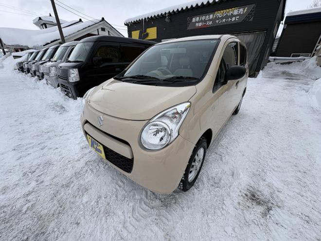 アルトALTO 4WD F 禁煙車　管理車両　寒冷地　４速オートマキーレス　アルミホイル　新品スタットレスタイヤ　DVDデスプレイオーディオ　キーレス　2検　エンジンオイル交換・オイルエレメント交換　エンスタ 4WD 660 5Dr