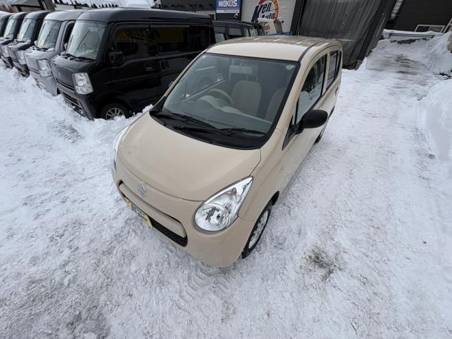 アルトALTO 4WD F 禁煙車　管理車両　寒冷地　４速オートマキーレス　アルミホイル　新品スタットレスタイヤ　DVDデスプレイオーディオ　キーレス　2検　エンジンオイル交換・オイルエレメント交換　エンスタ 4WD 660 5Dr