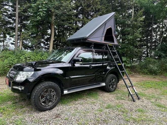 パジェロ3.2 ロング エクシード ディーゼルターボ 4WD　ワンオーナー　PS　PW　社外ナビ　社外アルミ　ABS　キーレス　バックカメラ　リフトアップ　シートヒーター　ルーテント 3200