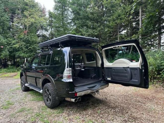 パジェロ3.2 ロング エクシード ディーゼルターボ 4WD　ワンオーナー　PS　PW　社外ナビ　社外アルミ　ABS　キーレス　バックカメラ　リフトアップ　シートヒーター　ルーテント 3200