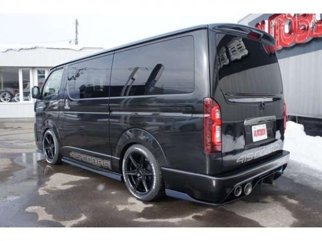 レジアスエース2.8 スーパーGL ダークプライム ロングボディ ディーゼルターボ 4WD　415COBRAオフィシャルコンプリート　ファントムヘッドライトシステム&新作HP-6　18インチホイール&フェイスリフトキット&フルエアロ&フローティングリップ&ローフォルムフェンダー　玄武2インチダウンブロック 2800