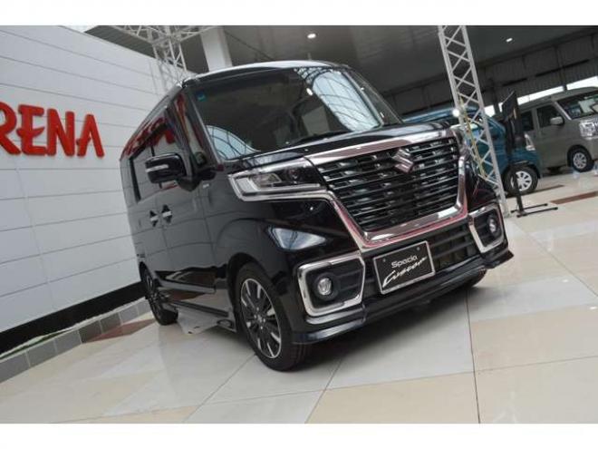 スペーシアカスタム ハイブリッド XS 4WD　ワンオーナー車ハイブリッド4WDセーフティサポート搭載デュアルセンサーブレーキサポート後退時ブレーキサポート7インチワイドナビTV両側オートスライドスライドドアLEDライト 660