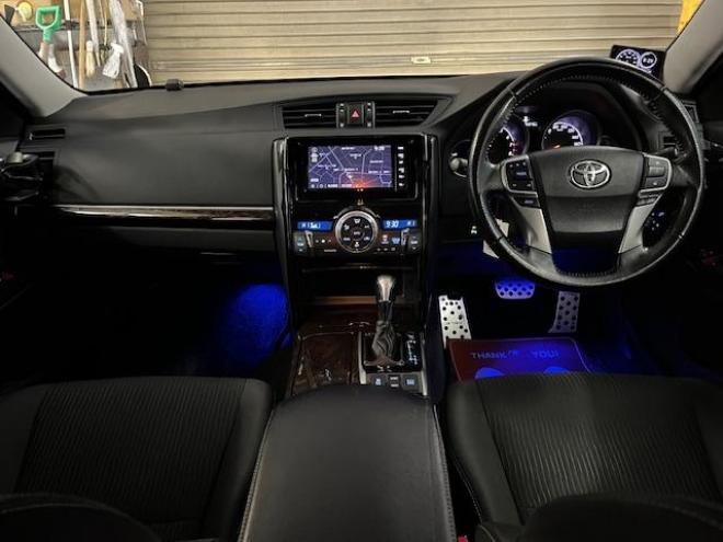 マークX２５０G　Ｆｏｕｒ　本州仕入　寒冷地仕様　禁煙車　ＴＥＩＮ車高調　トヨタセーフティセンス　ＷＯＲＫエモーション１９インチＡＷ　社外１６ＡＷ＋スタッドレスタイヤ付　純正ナビ　地デジ　Ｂｌｕｅｔｏｏｔｈ　バックカメラ 4WD 2500 4Dr