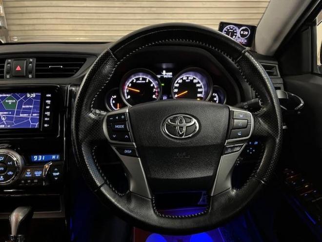 マークX２５０G　Ｆｏｕｒ　本州仕入　寒冷地仕様　禁煙車　ＴＥＩＮ車高調　トヨタセーフティセンス　ＷＯＲＫエモーション１９インチＡＷ　社外１６ＡＷ＋スタッドレスタイヤ付　純正ナビ　地デジ　Ｂｌｕｅｔｏｏｔｈ　バックカメラ 4WD 2500 4Dr