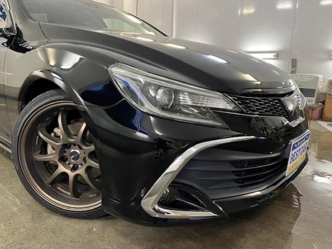 マークX２５０G　Ｆｏｕｒ　本州仕入　寒冷地仕様　禁煙車　ＴＥＩＮ車高調　トヨタセーフティセンス　ＷＯＲＫエモーション１９インチＡＷ　社外１６ＡＷ＋スタッドレスタイヤ付　純正ナビ　地デジ　Ｂｌｕｅｔｏｏｔｈ　バックカメラ 4WD 2500 4Dr