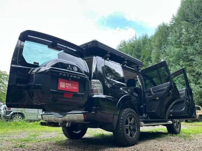 パジェロ3.2 ロング エクシード ディーゼルターボ 4WD　ワンオーナー　PS　PW　社外ナビ　社外アルミ　ABS　キーレス　バックカメラ　リフトアップ　シートヒーター　ルーテント 3200