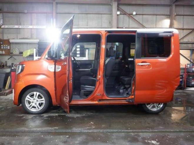 ウェイクG SA 4WD　ナビ・TV・Bカメラ・B/T・両側電動・スマートキープッシュスタート・LEDヘッドライト・ETC・シートヒーター・アイドリングストップ・純正エンスタ・衝突軽減・ベンチシート・ターボ 660