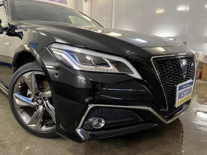 クラウンハイブリッドＲＳアドバンス　本州仕入　ワンオーナー　寒冷地仕様　禁煙車　電動サンルーフ　ヘッドアップディスプレイ　シーケンシャルウィンカー　純正ブラックレザーシート　純正１８インチスパッタリングＡＷ　社外１７ＡＷ＋スタッドレス付 4WD 2500 4Dr