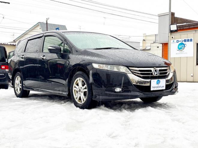 オデッセイ2.4アブソルート 4WD　ローンが不安な方＜優遇ローン＞本州仕入 1年保証　純正ナビ　バックカメラ 