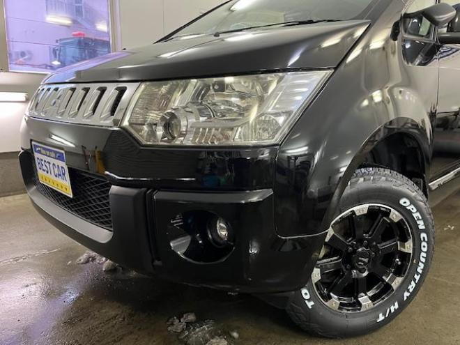 デリカＤ：５　Ｇパワーパッケージ　本州仕入　寒冷地仕様　禁煙車　両側パワースライドドア　社外１６インチブラポリＡＷ＋新品ＴＯＹＯホワイトレター　新品ＪＡＯＳブラックマッドガード　ストラーダナビ　地デジ　ＤＶＤ再生　Ｂｌｕｅｔｏｏｔｈ 4WD 2400 5Dr
