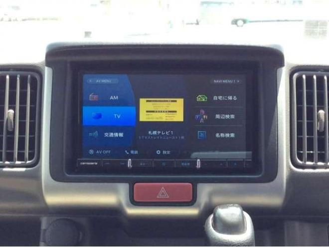 エブリィジョイン ハイルーフ 5AGS車 4WD　パートタイム4WD　キーレス　リアヒーター　フルセグTV　7インチメモリナビ　ベッドキッド　電動格納ミラー　社外タコメーター　CD/DVD　AUX　Bluetooth　アルミホイール 660