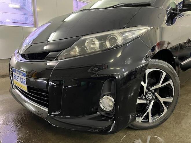 エスティマアエラス　プレミアムエディション　本州仕入　寒冷地仕様　禁煙車　純正リアフリップダウンモニター　両側パワースライドドア　純正１８インチＡＷ　社外１６ＡＷ＋スタッドレスタイヤ付　純正エンジンスターター　前後ドライブレコーダー　ＥＴＣ 4WD 2400 5Dr