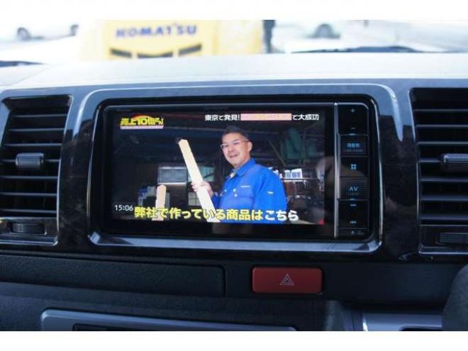 ハイエースバン2.8 スーパーGL ダークプライムII ロングボディ ディーゼルターボ 4WD　ワンオーナー　メモリーナビTV　バックカメラ　ワークエクストラップ17インチAW　ローダウン　415コブラフロントスポイラー　両側パワースライドドア　AC100V　トヨタセーフティセンス　寒冷地仕様 2800