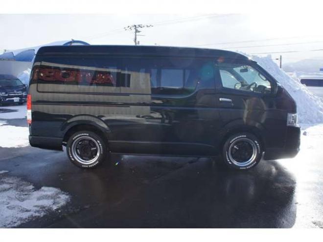 ハイエース2.7 GL ロング ミドルルーフ 4WD　社外メモリーナビTV　バックカメラ　ワークエクストラップ17インチアルミ　415コブラフロントスポイラー　パワースライドドア　LEDヘッドライト　Wエアバック　スマートキー　AC100V 2700