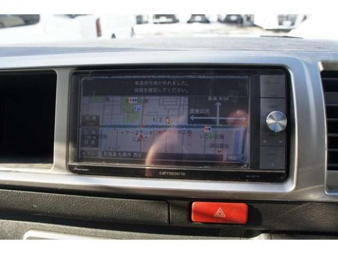 ハイエース2.7 GL ロング ミドルルーフ 4WD　社外メモリーナビTV　バックカメラ　ワークエクストラップ17インチアルミ　415コブラフロントスポイラー　パワースライドドア　LEDヘッドライト　Wエアバック　スマートキー　AC100V 2700