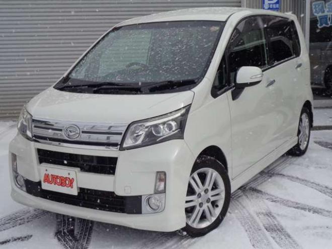 ムーヴカスタム RS SA 4WD　プッシュスタート　スマートキー　純正エンスタ　本革巻きステアリング　電動格納ミラー　フロントフォグ　ETC　横滑り防止　衝突被害軽減　アイドリングストップ　純正ナビ　フルセグTV　HDMI入出力対応　Bluetooth 660