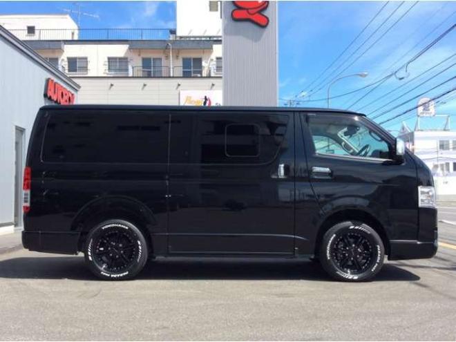ハイエースバン2.8 スーパーGL ロング ディーゼルターボ 4WD　寒冷地仕様　リアヒーター&リアクーラー　プッシュスタート　スマートキー　ステアリングスイッチ　ベッドキッド　LEDヘッドライト　ドライブレコーダー　メモリナビ　ワンセグTV　バックカメラ　電動格納ミラー 2800