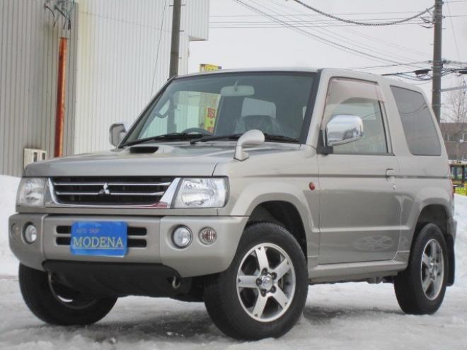 パジェロミニアクティブフィールド エディション 4WD　特別仕様車 純正アルミ フォグ メッキミラー ドアバイザー プライバシーガラス 背面ハードカバー  キーレス CD タイミングベルト交換済 スタッドレス+ホイールセット積込み 660