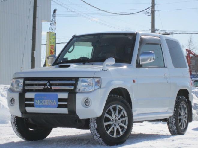 パジェロミニプレミアム セレクション 4WD　社外ナビ&フルセグTV Bカメラ ETC ハーフレザー&シートヒーター キーレスエンジンスターター 社外アルミ フォグ ドアバイザー Pガラス 夏タイヤ+純正アルミ積込み 1年間保証付 660