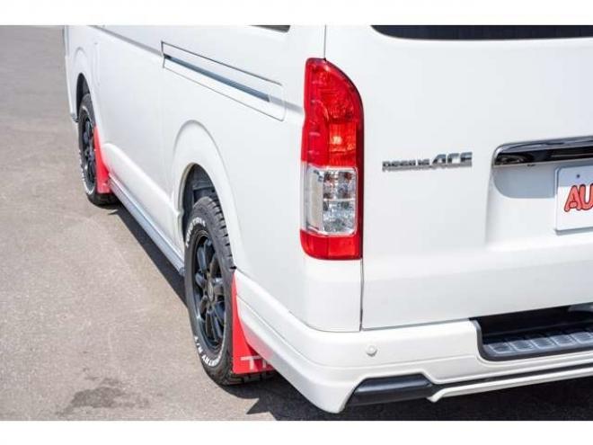 レジアスエース2.8 スーパーGL ダークプライムII ロングボディ ディーゼルターボ 4WD　バン　TRDバンパー&アルパインBIG-X11型　リアヒーター&クーラー　プッシュスタート　スマートキー　　両側スライドドア　ドラレコ　ETC　車線逸脱防止　横滑り防止装置　電動格納ミラー　ベッドキッド 2800