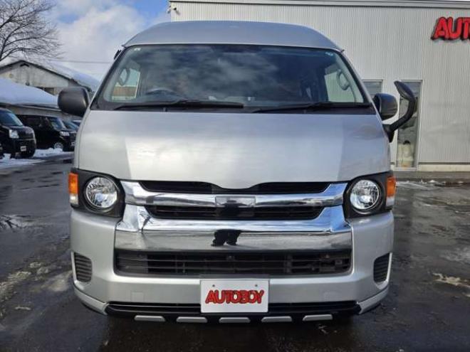 ハイエースバン2.8 DX ワイド スーパーロング ハイルーフ GLパッケージ ディーゼルターボ 4WD　COBRA丸目ヘッドライトKIT　SAFARIフロントスポイラー　リアヒーター&クーラー　キーレス　純正ナビ　ワンセグTV　Bカメラ　オートマチックハイビーム　横滑り防止　車線逸脱　衝突被害軽減　ETC　電動格納ミラー 2800