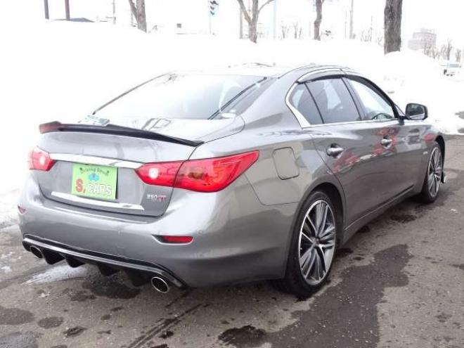 スカイライン3.5 350GT FOUR ハイブリッド タイプSP　本州車 ハイブリットシステム2年保証/走行距離無制限　 4WD フロントリップ　リヤスポイラー　黒本革シート　全方位カメラ　純正ナビ　純正19インチAW　パワーシート　バックカメラ　レーンアシスト　シートメモリ 3500