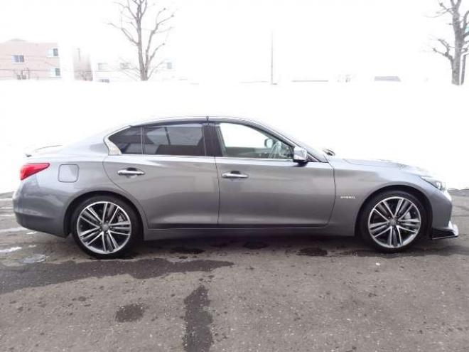 スカイライン3.5 350GT FOUR ハイブリッド タイプSP　本州車 ハイブリットシステム2年保証/走行距離無制限　 4WD フロントリップ　リヤスポイラー　黒本革シート　全方位カメラ　純正ナビ　純正19インチAW　パワーシート　バックカメラ　レーンアシスト　シートメモリ 3500