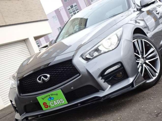 スカイライン3.5 350GT FOUR ハイブリッド タイプSP　本州車 ハイブリットシステム2年保証/走行距離無制限　 4WD フロントリップ　リヤスポイラー　黒本革シート　全方位カメラ　純正ナビ　純正19インチAW　パワーシート　バックカメラ　レーンアシスト　シートメモリ 3500