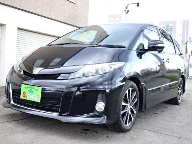 エスティマ3.5 アエラス 4WD　本州車 保証1年/走行距離無制限 4WD　3500cc　両側パワースライドドア　純正ナビ　地デジ　バックカメラ　Bluetooth接続　純正HID　18インチAW　ビルトインETC　ダウンサス　7人乗り 3500