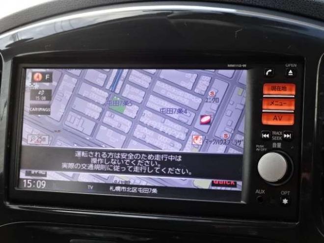 ジューク1.6 16GT FOUR タイプV 4WD　保証1年/走行距離無制限　切替4WD　純正ナビ　地デジ　バックカメラ　純正エンジンスターター　インテリジェントキー　プッシュスタート 1600