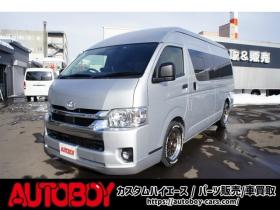 ハイエースバン　2.8 DX ワイド スーパーロング ハイルーフ GLパッケージ ディーゼルターボ 4WD　1オーナー　アルパイン11インチナビTV　パノラミックビューモニター　ドラレコ　ワークエクストラップ17インチAW　415コブラフロントスポイラー　リアヒーター&エアコン　LEDヘッドライト　フォグ ETC 2800