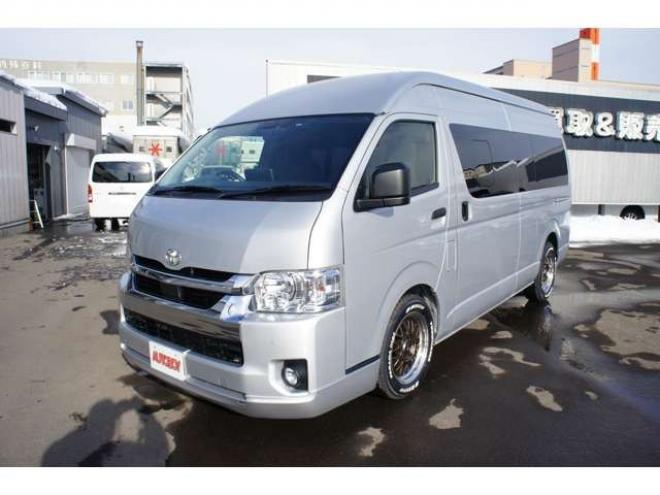 ハイエースバン2.8 DX ワイド スーパーロング ハイルーフ GLパッケージ ディーゼルターボ 4WD　1オーナー　アルパイン11インチナビTV　パノラミックビューモニター　ドラレコ　ワークエクストラップ17インチAW　415コブラフロントスポイラー　リアヒーター&エアコン　LEDヘッドライト　フォグ ETC 2800