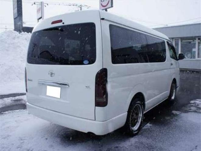 ハイエース2.7 GL ロング ミドルルーフ 4WD　ワンオーナー　ケンウッド9インチナビTV　Bカメラ　フリップダウンモニター　ワークエクストラップ18インチAW　415コブラフロントスポイラー　ベッドキット　LEDヘッドライト　スマキー　AC100V 2700