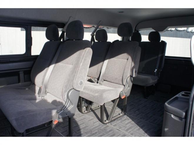 ハイエース2.7 GL ロング ミドルルーフ 4WD　社外メモリーナビTV　バックカメラ　ワークエクストラップ17インチアルミ　415コブラフロントスポイラー　パワースライドドア　LEDヘッドライト　Wエアバック　スマートキー　AC100V 2700