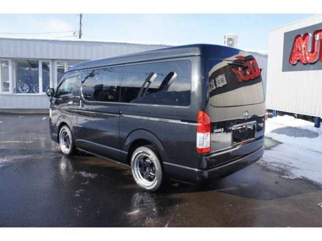 ハイエース2.7 GL ロング ミドルルーフ 4WD　社外メモリーナビTV　バックカメラ　ワークエクストラップ17インチアルミ　415コブラフロントスポイラー　パワースライドドア　LEDヘッドライト　Wエアバック　スマートキー　AC100V 2700