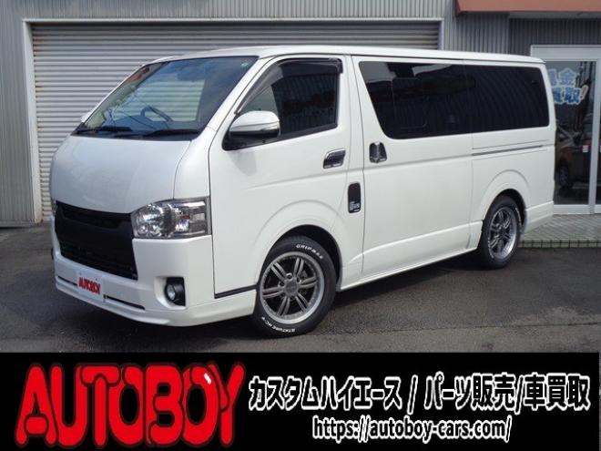 ハイエースバン3.0 スーパーGL ダークプライム ロングボディ ディーゼルターボ 4WD　令和6年タイミングベルト交換済　ワンオーナー　社外ナビ　スマートキー　バックカメラ　フロント・サイドカメラ　バッドラッカー17インチアルミホイール　バッドフェイスボンネット 3000
